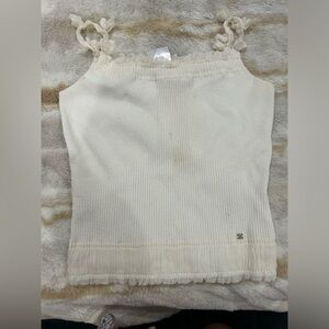 Chanel Women Black Ruffle-Trimmed Top 42 eur